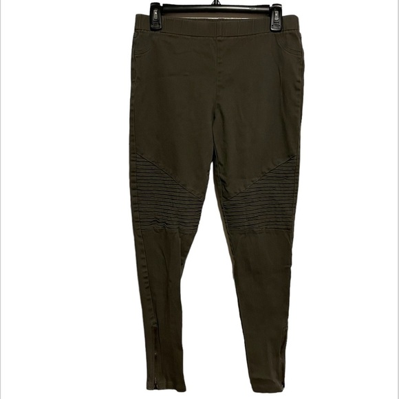 mittoshop Pants - Mittoshop Olive Green Moto Leggings Size Large